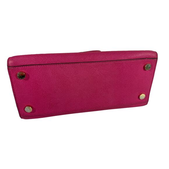 Michael Kors Pink Saffiano Leather Tote Bag & Wallet Set – Gold, Crossbody Strap - Picture 6 of 11